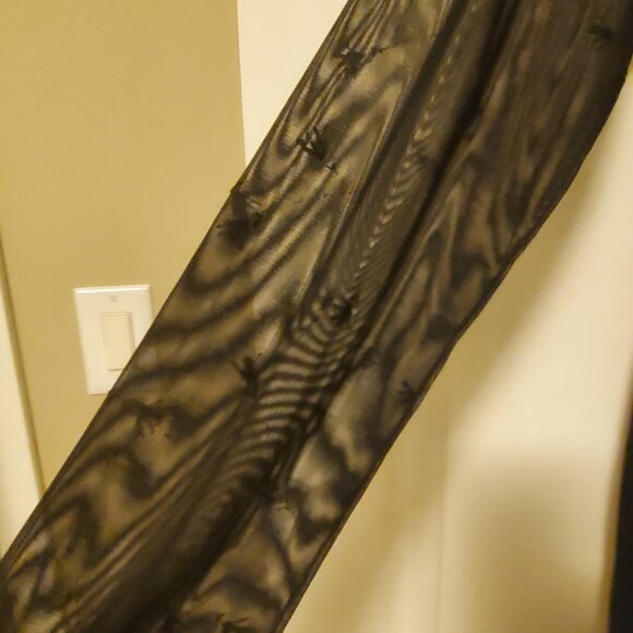 Black Simply Paka Bamboo and Lycra Top With Sheer Long Sleeves and Neck - Picture 3 of 9